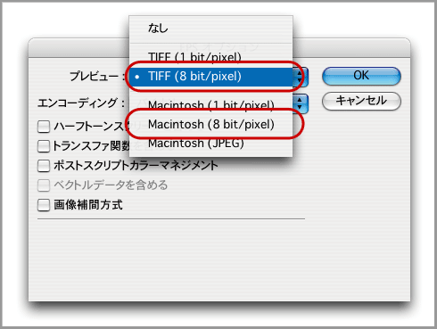 EPS：プレビューの設定