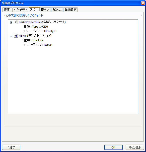 Justsystem PDF Creatorで変換したPDF