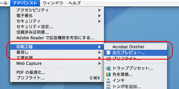Acrobat9 Proで特色のオブジェクトだけを表示する(2)