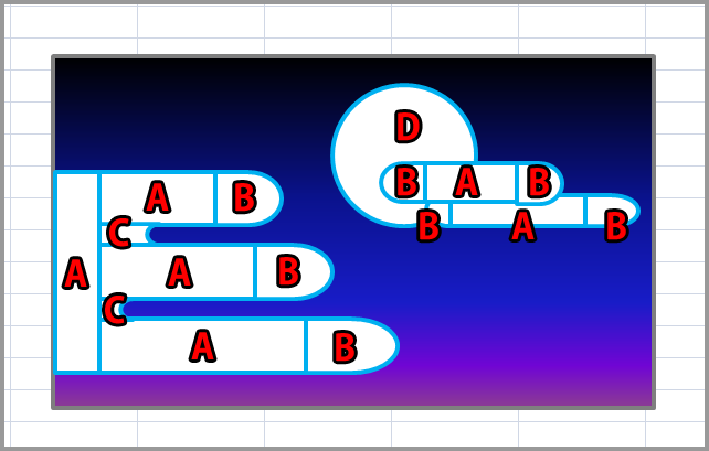 エクセル2007（Excel 2007）で図形と図形を組み合わせてオリジナルの図形を作る(8)