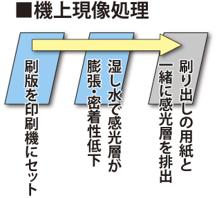 無処理版の現像処理