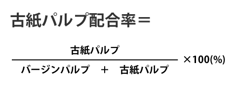 古紙パルプ配合率計算方法