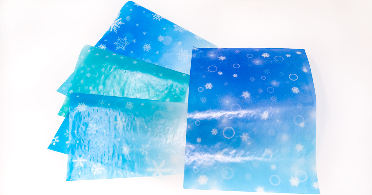 グラシン紙 雪結晶 175×235mm｜そ・か・な｜グラシン紙などの透ける