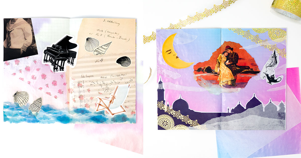 グラシン紙を使った手帳コラージュ｜楽しみ方｜そ・か・な｜グラシン紙