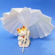 グラシンの折り紙で和傘を作ってみました