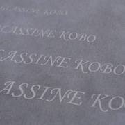 グラシン紙へホワイトでロゴや文字を印刷してみました