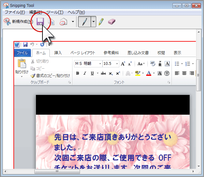 Snipping Toolを使ったスクリーンショットの作成方法(6)