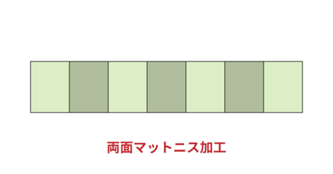 両面マットニス加工