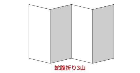 蛇腹折り3山