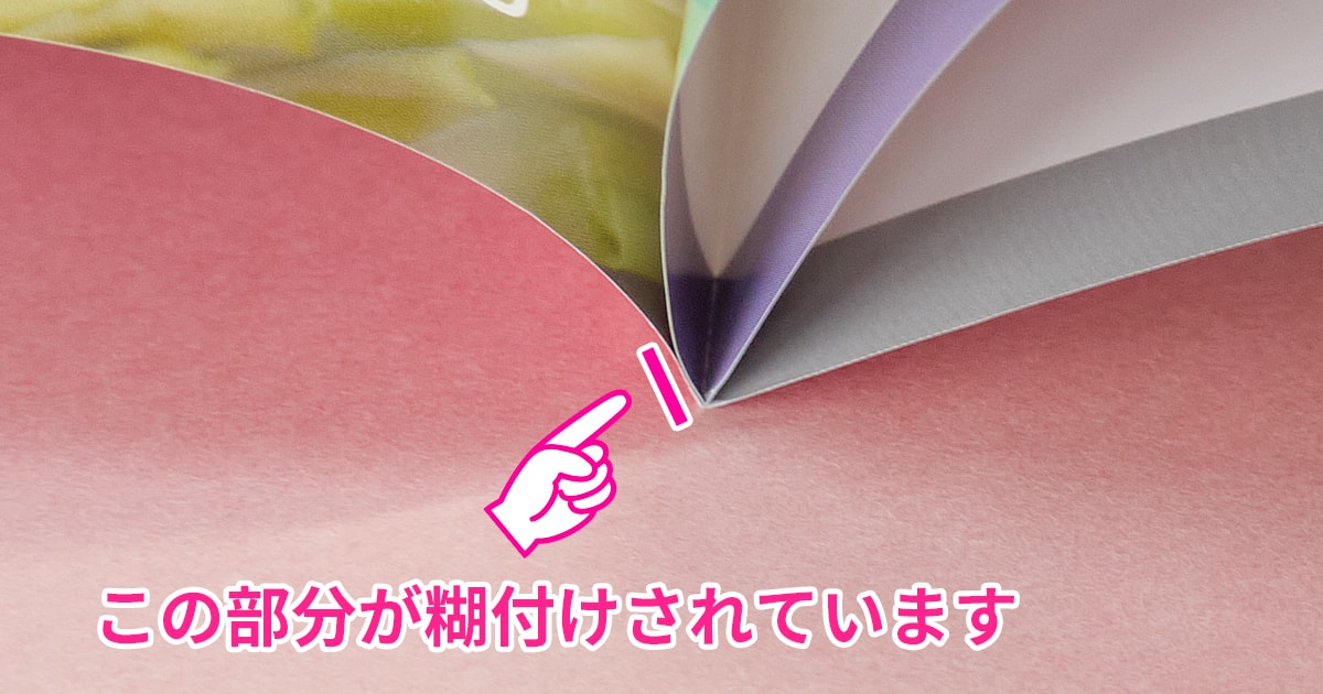 折り糊綴じ製本 エコ綴じ の意味 解説 綴じ 製本 加工工程 Dtp 印刷用語集