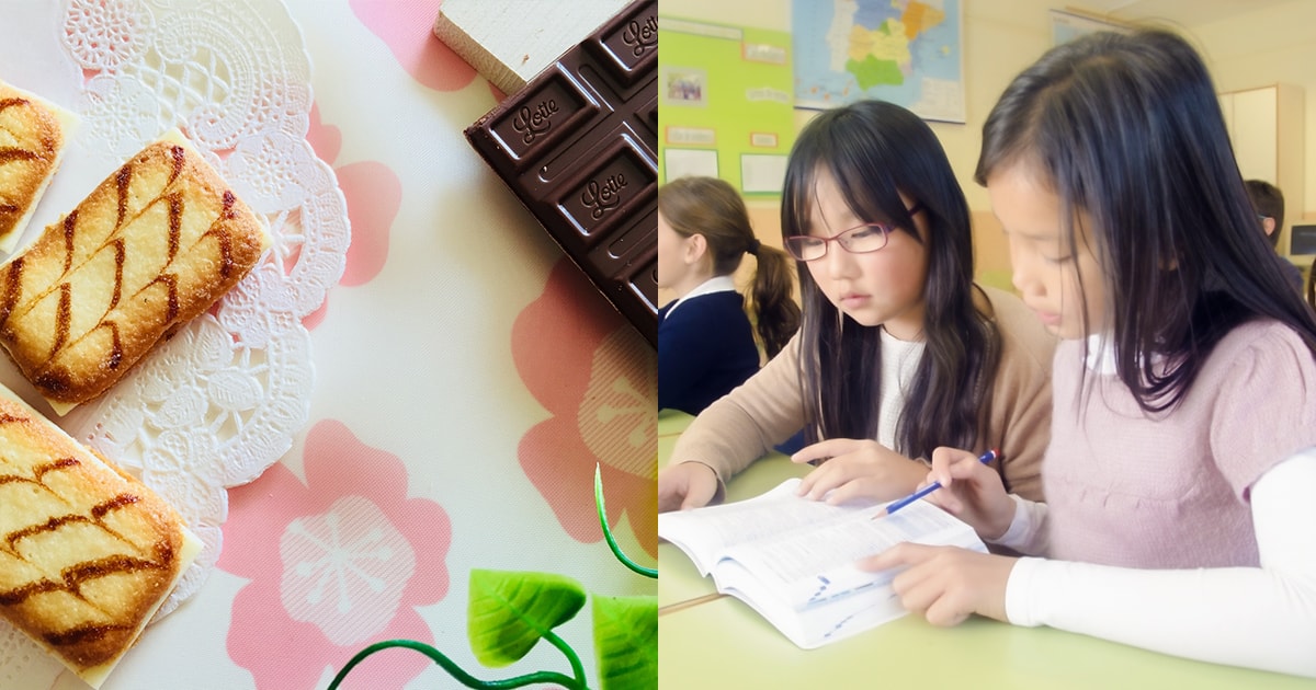 画像：お菓子と子どものイメージ